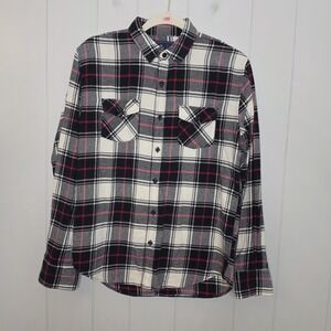 Rugby University Flannel Shirt Size Medium 100% Cotton Mens